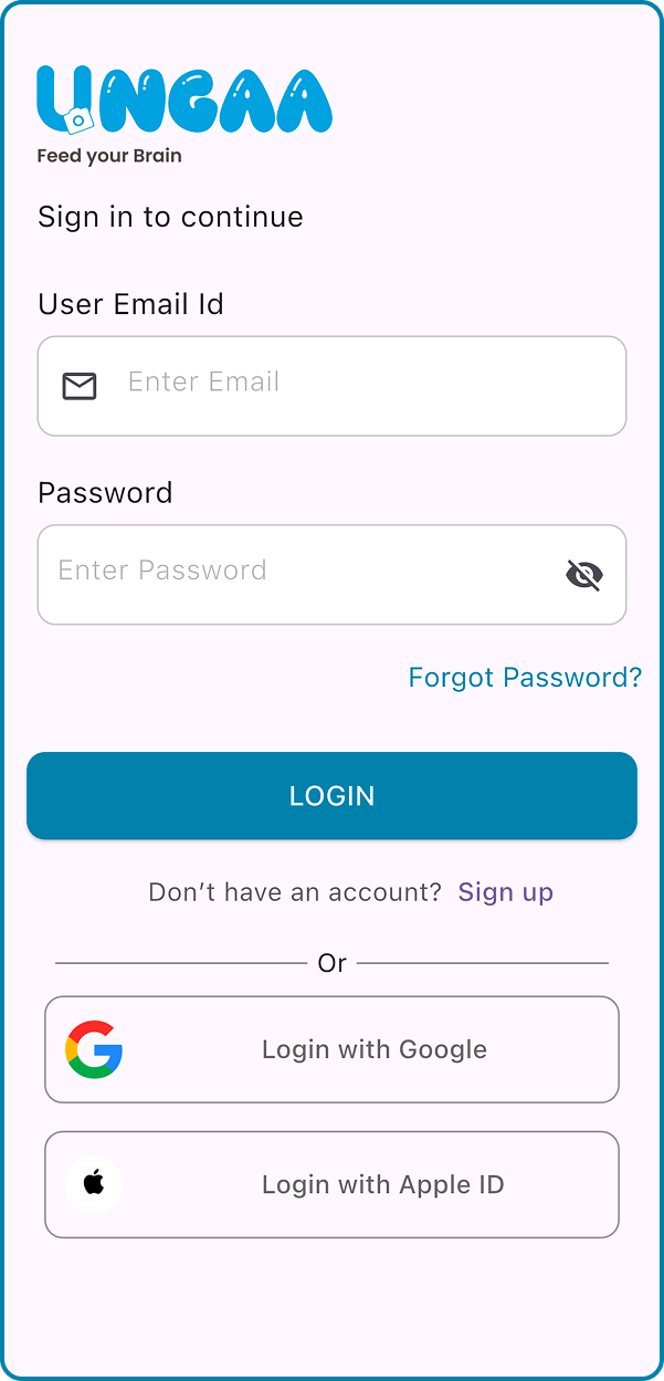 UNGAA App Screen